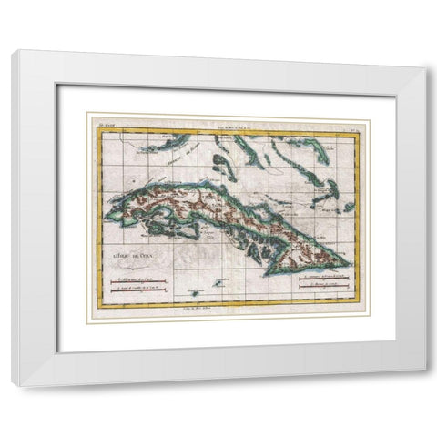 Isle de Cuba White Modern Wood Framed Art Print with Double Matting by Sproul, Dan