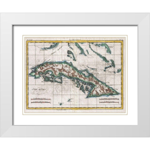 Isle de Cuba White Modern Wood Framed Art Print with Double Matting by Sproul, Dan