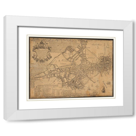Boston White Modern Wood Framed Art Print with Double Matting by Sproul, Dan