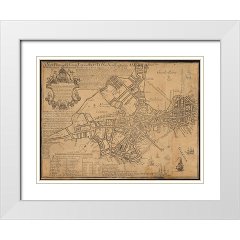 Boston White Modern Wood Framed Art Print with Double Matting by Sproul, Dan
