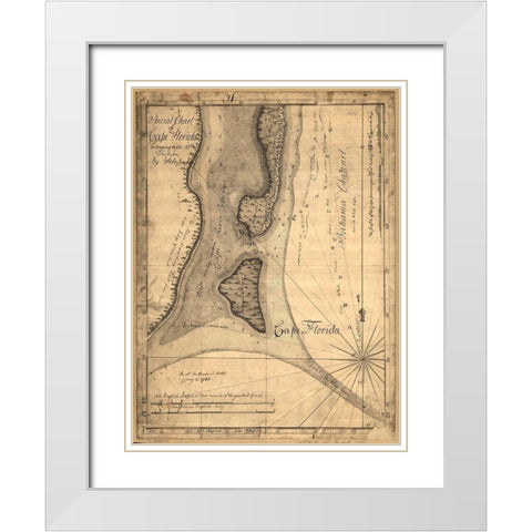 Cape Florida White Modern Wood Framed Art Print with Double Matting by Sproul, Dan