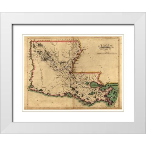Louisiana White Modern Wood Framed Art Print with Double Matting by Sproul, Dan