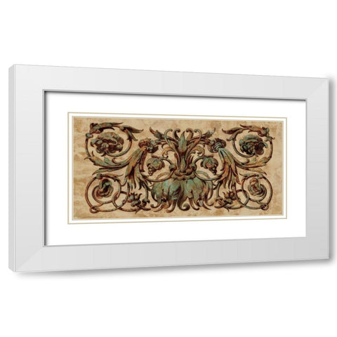 Patina I White Modern Wood Framed Art Print with Double Matting by Wright, Dylan