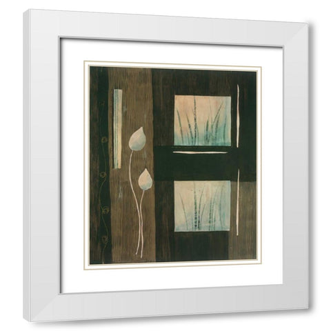 Pensee decorative I White Modern Wood Framed Art Print with Double Matting by Bonnard, Etienne