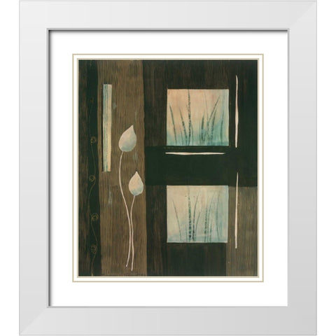 Pensee decorative I White Modern Wood Framed Art Print with Double Matting by Bonnard, Etienne