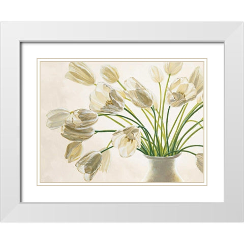 Bouquet di tulipani White Modern Wood Framed Art Print with Double Matting by Barberini, Eva