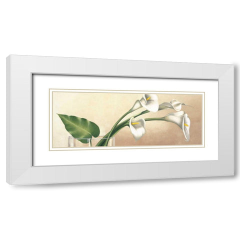 Vaso con calle bianche White Modern Wood Framed Art Print with Double Matting by Barberini, Eva