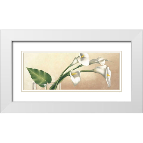 Vaso con calle bianche White Modern Wood Framed Art Print with Double Matting by Barberini, Eva