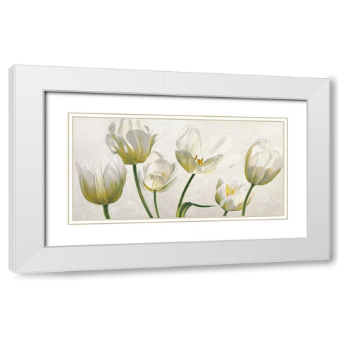 Soffio di luce White Modern Wood Framed Art Print with Double Matting by Barberini, Eva