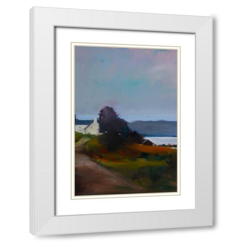 By the Water II White Modern Wood Framed Art Print with Double Matting by Barbini, Eddie
