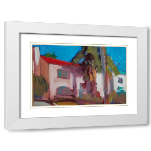 The Neighborhood III White Modern Wood Framed Art Print with Double Matting by Barbini, Eddie