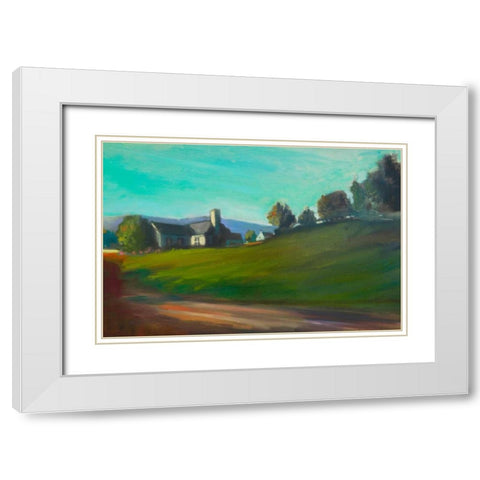 Hillside Home White Modern Wood Framed Art Print with Double Matting by Barbini, Eddie