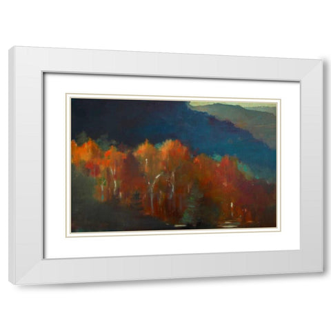 Autumn Forest White Modern Wood Framed Art Print with Double Matting by Barbini, Eddie