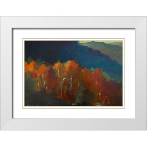 Autumn Forest White Modern Wood Framed Art Print with Double Matting by Barbini, Eddie