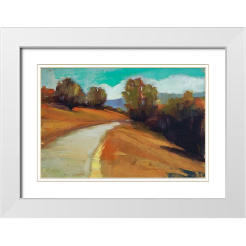 Country Road IV White Modern Wood Framed Art Print with Double Matting by Barbini, Eddie