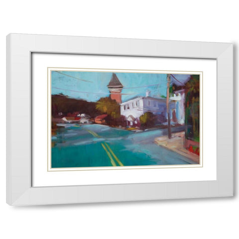 The Neighborhood I White Modern Wood Framed Art Print with Double Matting by Barbini, Eddie