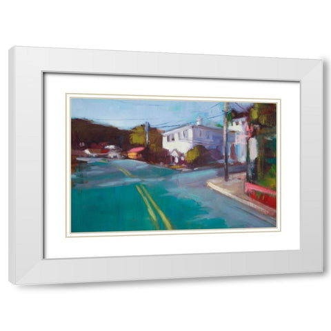 The Neighborhood II White Modern Wood Framed Art Print with Double Matting by Barbini, Eddie