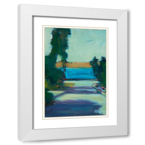 Afternoon Shadows White Modern Wood Framed Art Print with Double Matting by Barbini, Eddie