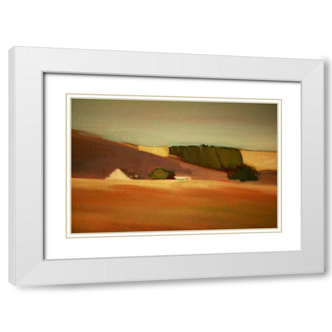 Over the Hill II White Modern Wood Framed Art Print with Double Matting by Barbini, Eddie