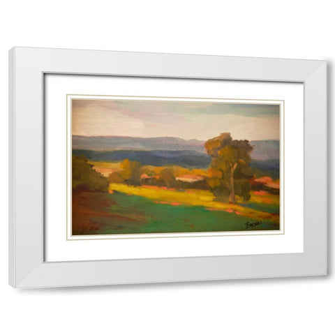 Hillside Hideaway White Modern Wood Framed Art Print with Double Matting by Barbini, Eddie