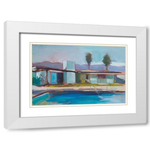 The Pool White Modern Wood Framed Art Print with Double Matting by Barbini, Eddie
