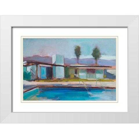 The Pool White Modern Wood Framed Art Print with Double Matting by Barbini, Eddie