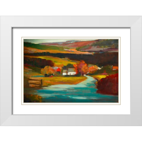 Entrance White Modern Wood Framed Art Print with Double Matting by Barbini, Eddie