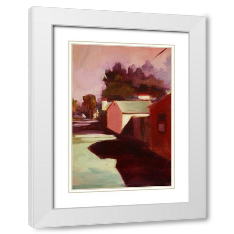 Late Afternoon II White Modern Wood Framed Art Print with Double Matting by Barbini, Eddie