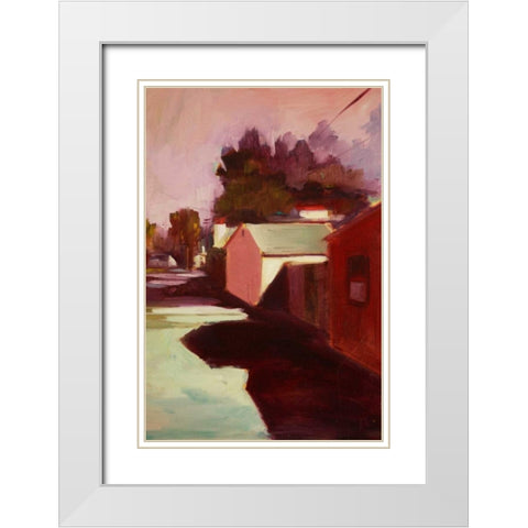 Late Afternoon II White Modern Wood Framed Art Print with Double Matting by Barbini, Eddie