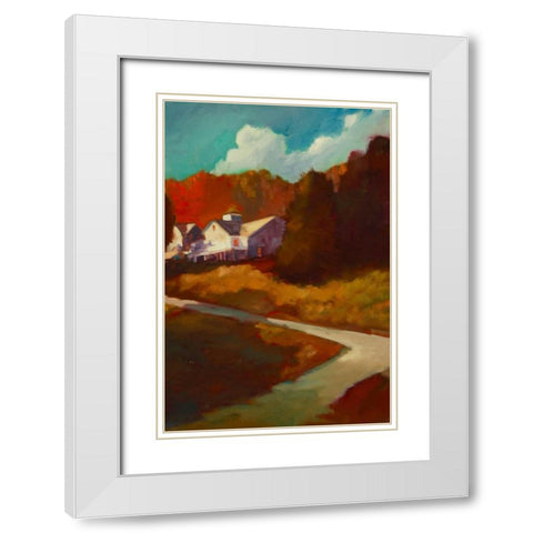 Up to the House White Modern Wood Framed Art Print with Double Matting by Barbini, Eddie