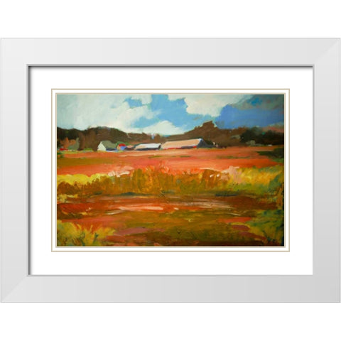 In the Fields White Modern Wood Framed Art Print with Double Matting by Barbini, Eddie