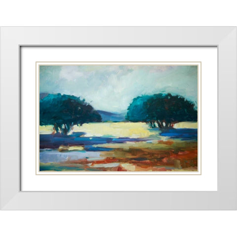 The Opening White Modern Wood Framed Art Print with Double Matting by Barbini, Eddie