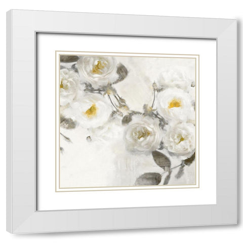 Delicate III White Modern Wood Framed Art Print with Double Matting by Ford, Emily