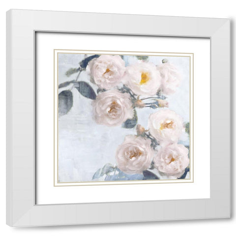 Delicate Blush II White Modern Wood Framed Art Print with Double Matting by Ford, Emily