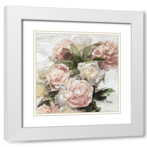 Floral Pastel I White Modern Wood Framed Art Print with Double Matting by Ford, Emily