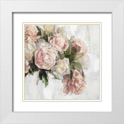 Floral Pastel II White Modern Wood Framed Art Print with Double Matting by Ford, Emily