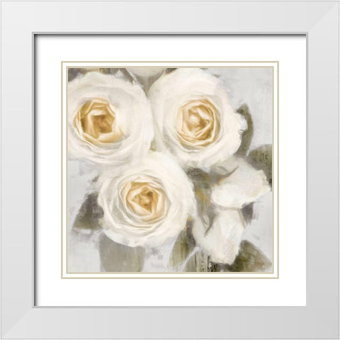 Ivory II White Modern Wood Framed Art Print with Double Matting by Ford, Emily