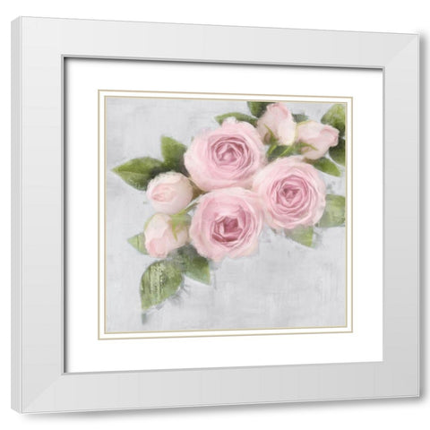 Pretty Pink White Modern Wood Framed Art Print with Double Matting by Ford, Emily