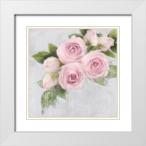 Pretty Pink White Modern Wood Framed Art Print with Double Matting by Ford, Emily