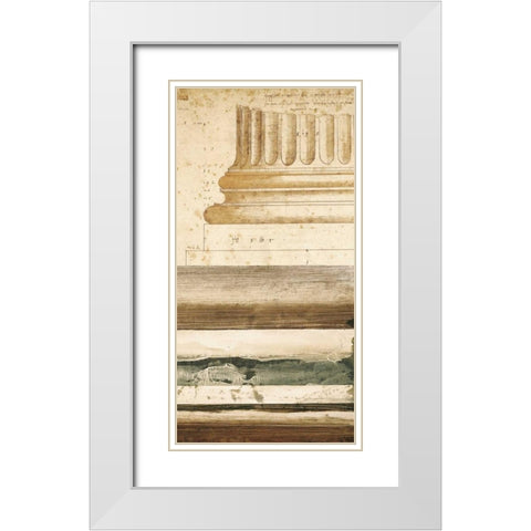Architectural Detail I White Modern Wood Framed Art Print with Double Matting by Locke, Evan J.