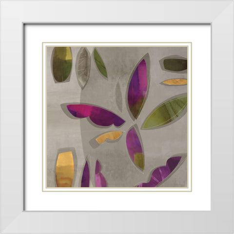 Dance I White Modern Wood Framed Art Print with Double Matting by Baker, Elena