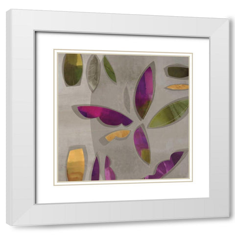 Dance I White Modern Wood Framed Art Print with Double Matting by Baker, Elena