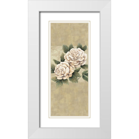 Elegance I White Modern Wood Framed Art Print with Double Matting by Lopez, E.