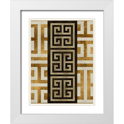 Athen I White Modern Wood Framed Art Print with Double Matting by Roberts, Ellie
