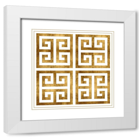 Greek Classic III White Modern Wood Framed Art Print with Double Matting by Roberts, Ellie