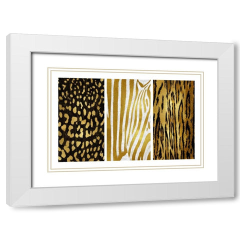 Wild Trio II White Modern Wood Framed Art Print with Double Matting by Roberts, Ellie