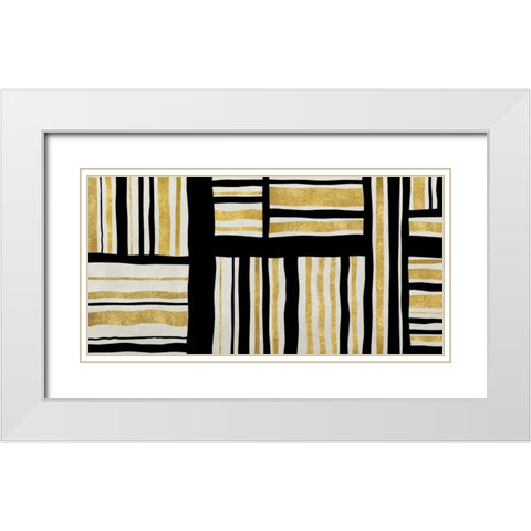 Intersect II White Modern Wood Framed Art Print with Double Matting by Roberts, Ellie