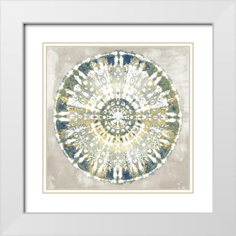 Balanced V White Modern Wood Framed Art Print with Double Matting by Roberts, Ellie