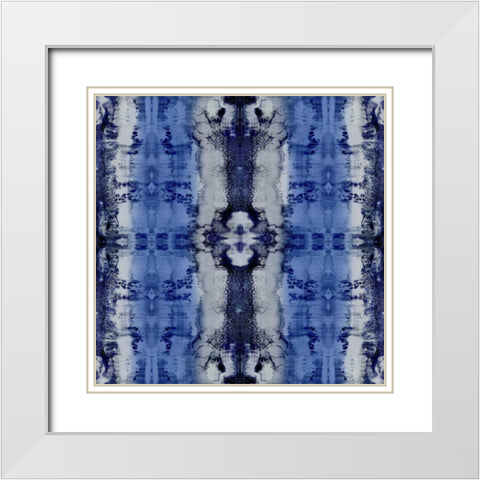 Patterns in Indigo White Modern Wood Framed Art Print with Double Matting by Roberts, Ellie