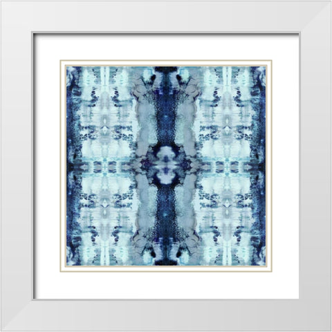 Patterns in Blue White Modern Wood Framed Art Print with Double Matting by Roberts, Ellie